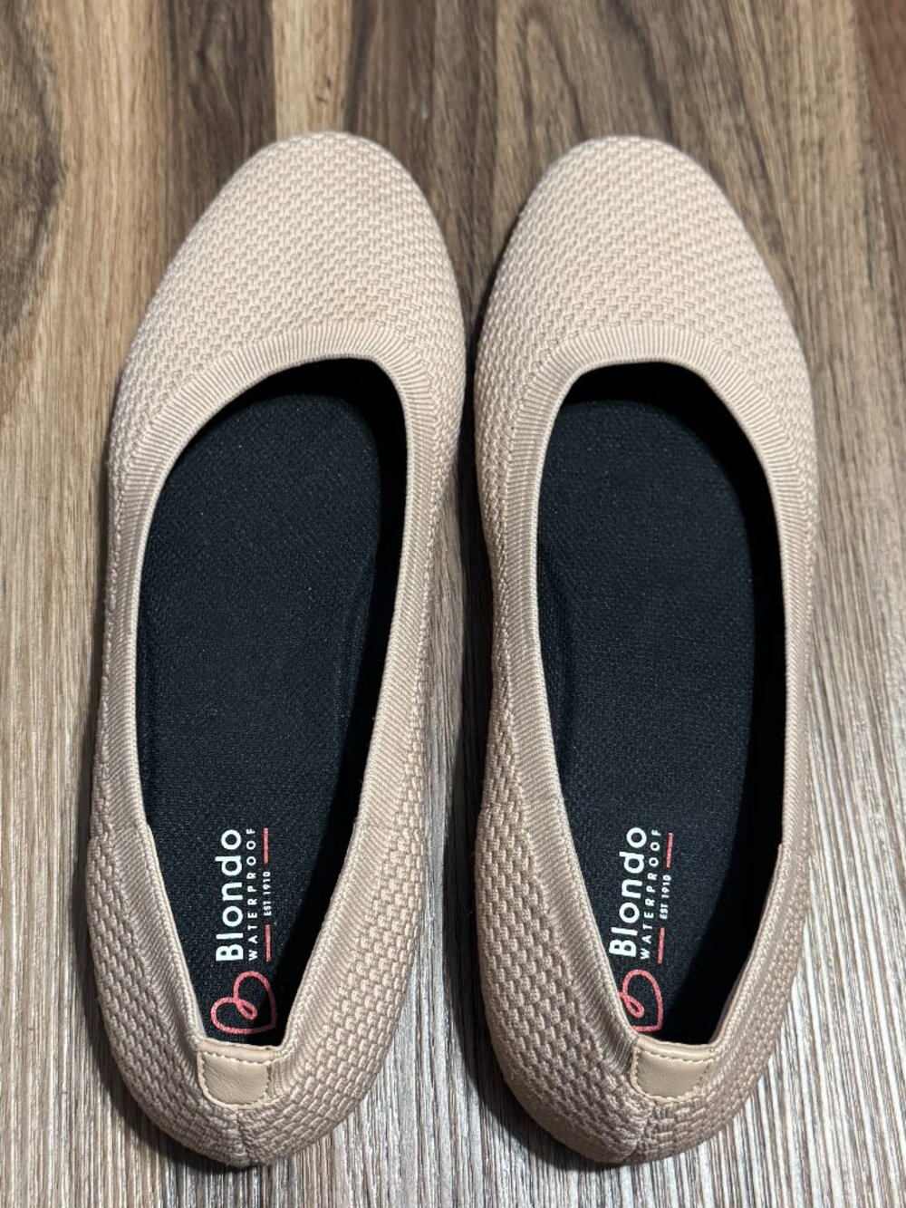 Blondo Brooklyn Women's Waterproof Knit Ballet Flats in Blush Pink Sz. 10M - Picture 3 of 5